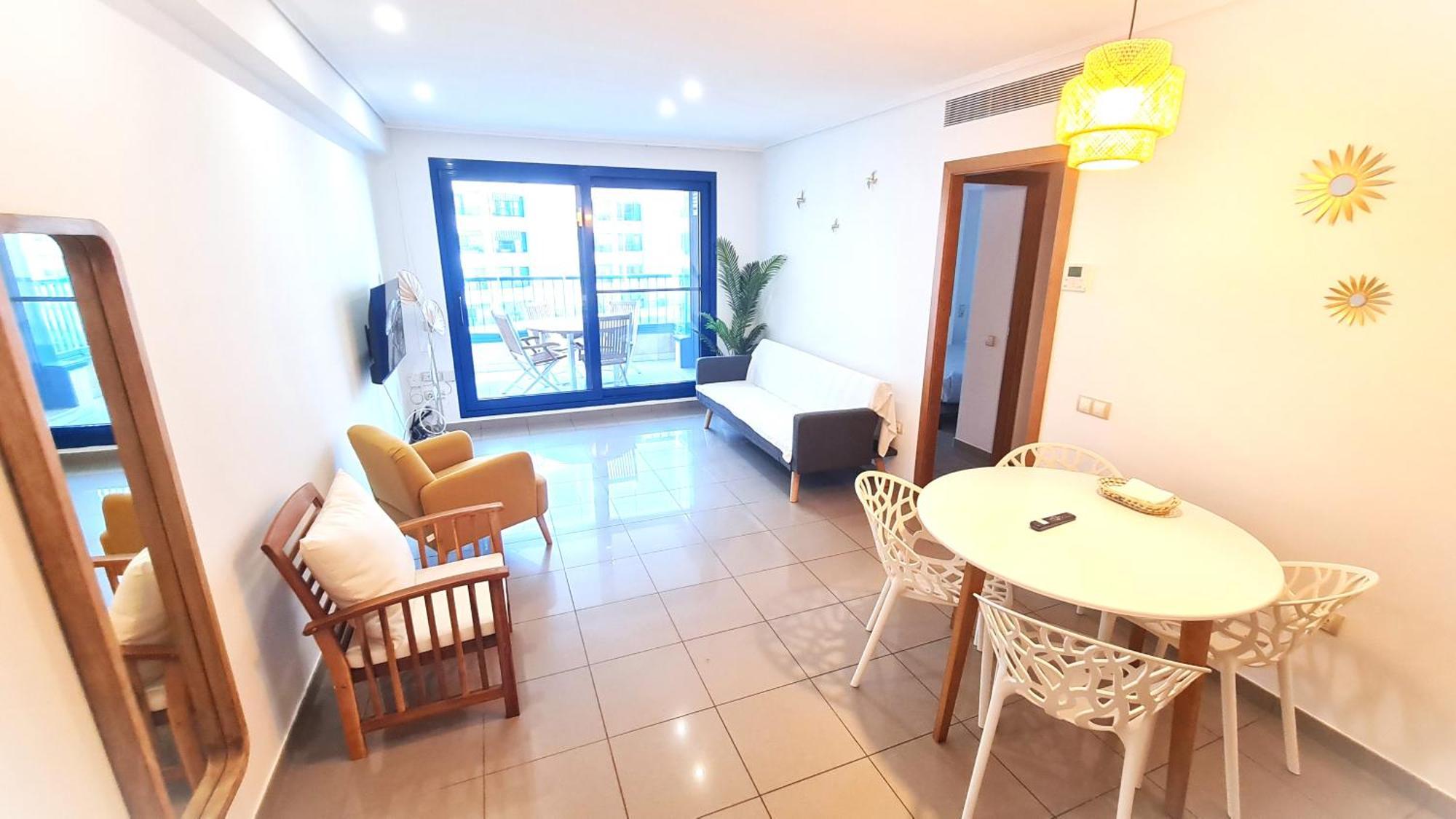 Beach Valencia Luxury D15-9 Apartment With Terrace And Sea Views With Two Rooms Valência Exterior foto